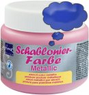 Schablonierfarbe Metallic Blau