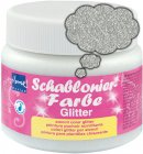 Schablonierfarbe Glitter Silber fein