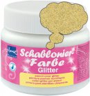 Schablonierfarbe Glitter Gold fein