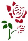 3D Wandschablone Rose