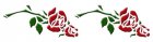 3D Wandschablone Rosen