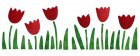 Dekor-Schablone Tulpenwiese