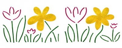 Dekor-Schablone Blumenwiese 2