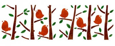 Dekor-Schablone Vogelgezwitscher