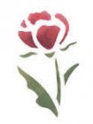 Wandschablone Rose
