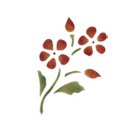 Wandschablone Blumen