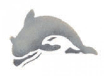 Wandschablone Delphin