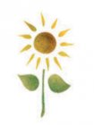 Wandschablone Sonnenblume