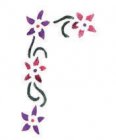Wandschablone Blumenranke