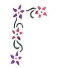 Wandschablone Blumenranke