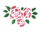Wandschablone Rosenblüten