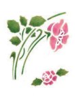 Wandschablone Rosen