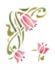 Wandschablone Lilien