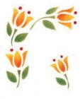 Wandschablone Tulpenranke