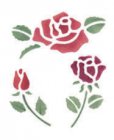 Wandschablone Rosen