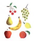Wandschablone Obst