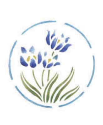 Wandschablone Blaustern