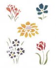 Wandschablone Kleine Blumen