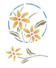 Wandschablone Blumen