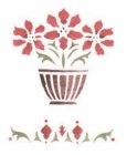 Wandschablone Blumentopf