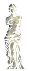 Wandschablone Statue