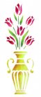 Wandschablone Tulpenvase