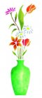 Wandschablone Blumenvase
